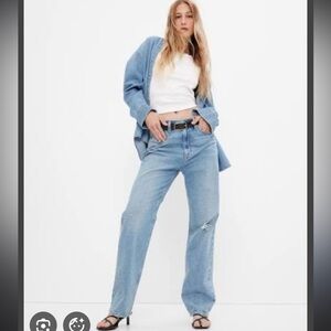Gap 90’s Loose High Rise Distressed Jeans